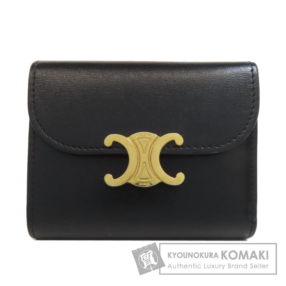 Celine Triomphe Wallet Bifold Leather Flap - Picture 2 of 8